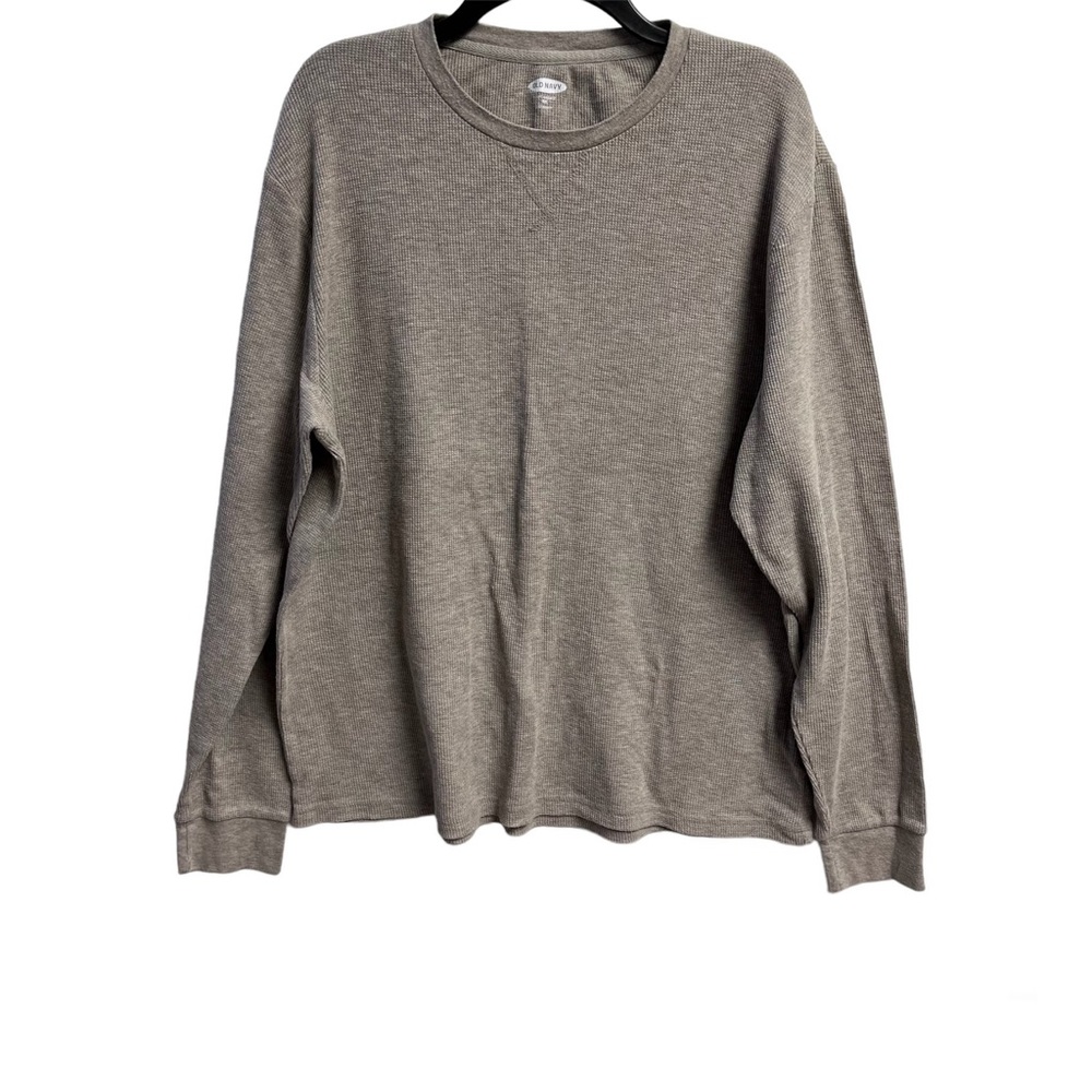 Men’s XXL Old Navy Soft Wash Long Sleeve Shirt Light Gray/Beige